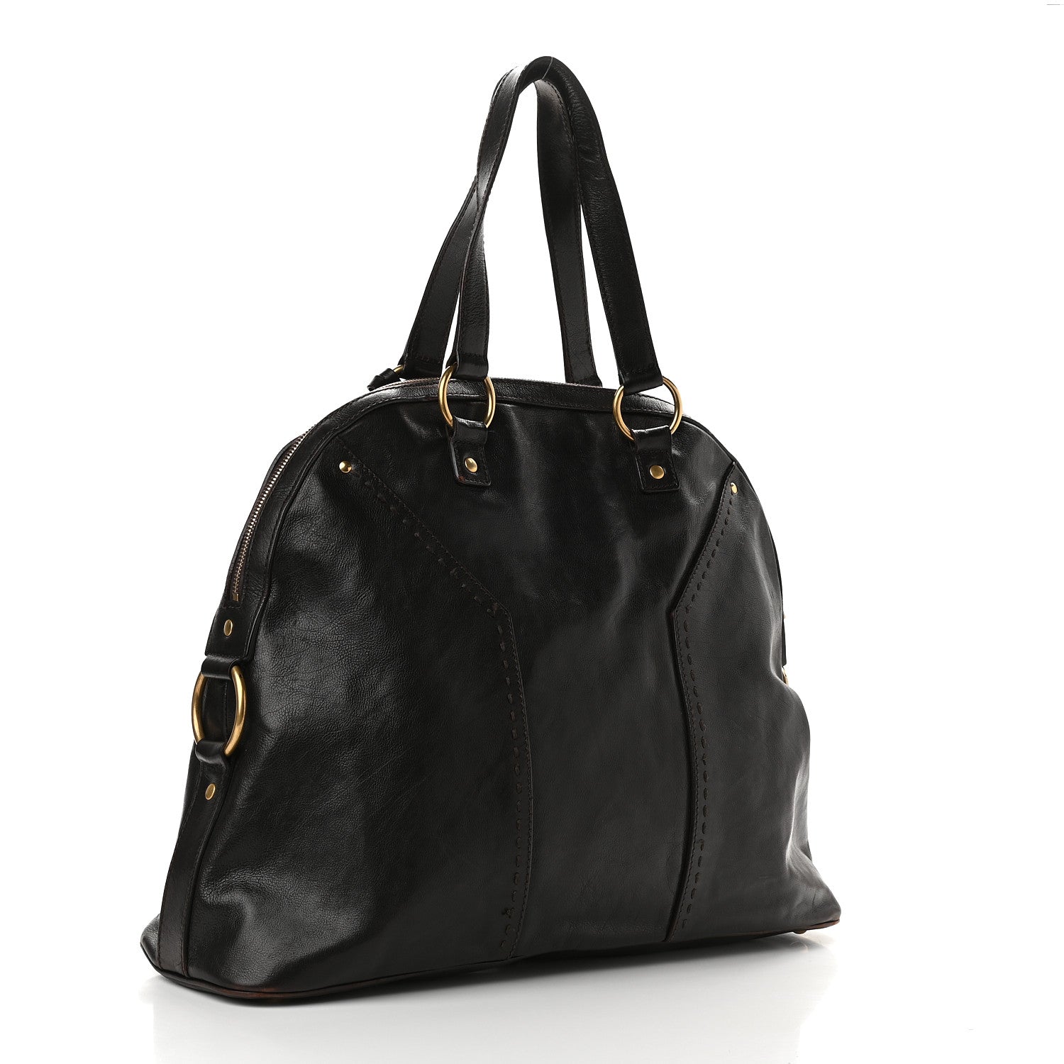 Saint Laurent Calfskin Oversized Muse Brown 2 of 16