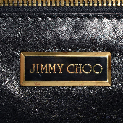 Jimmy Choo Calfskin Suede Marin Foldover Clutch Black 5 of 7