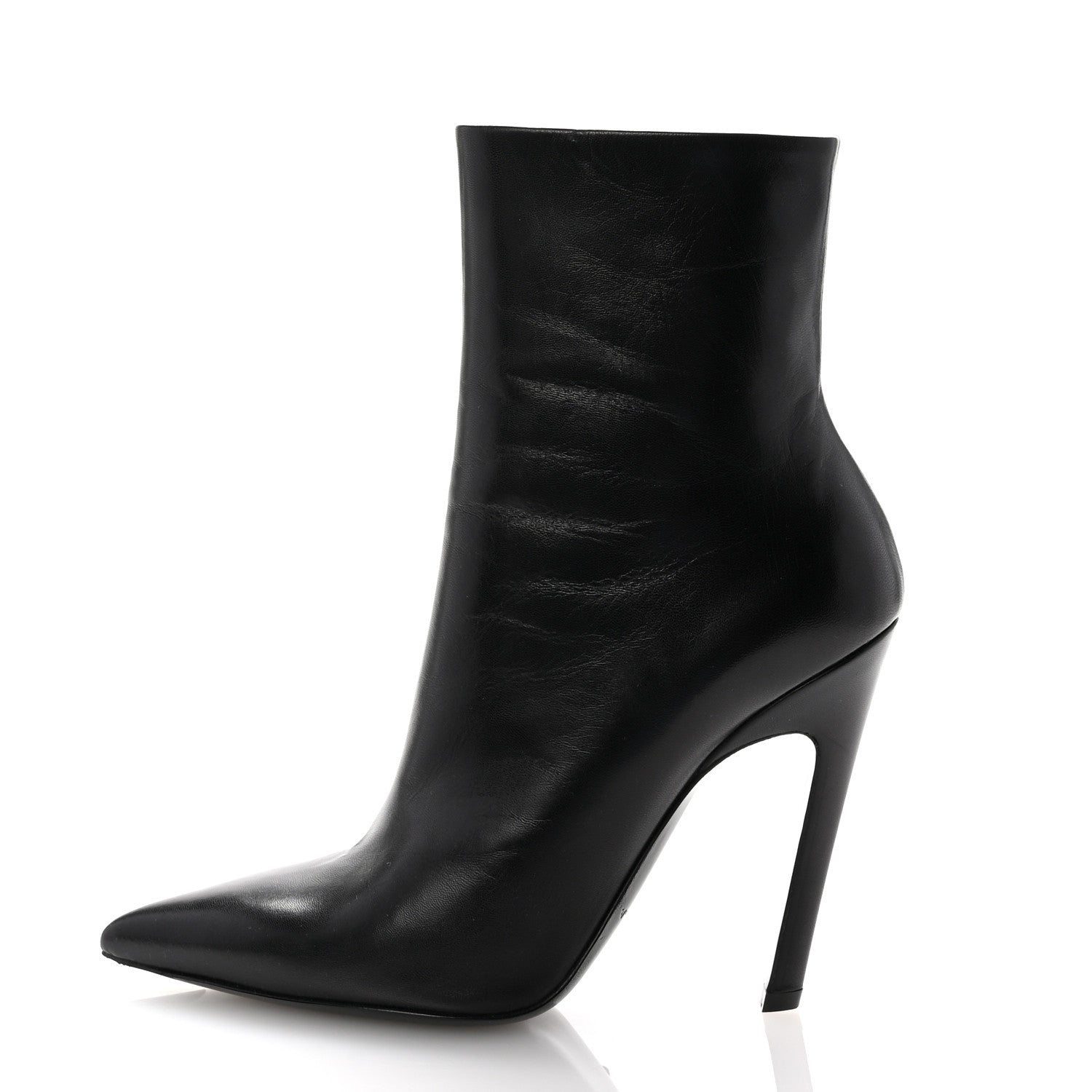 Balenciaga Calfskin Slash Ankle Boots 36.5 Black 1 of 9