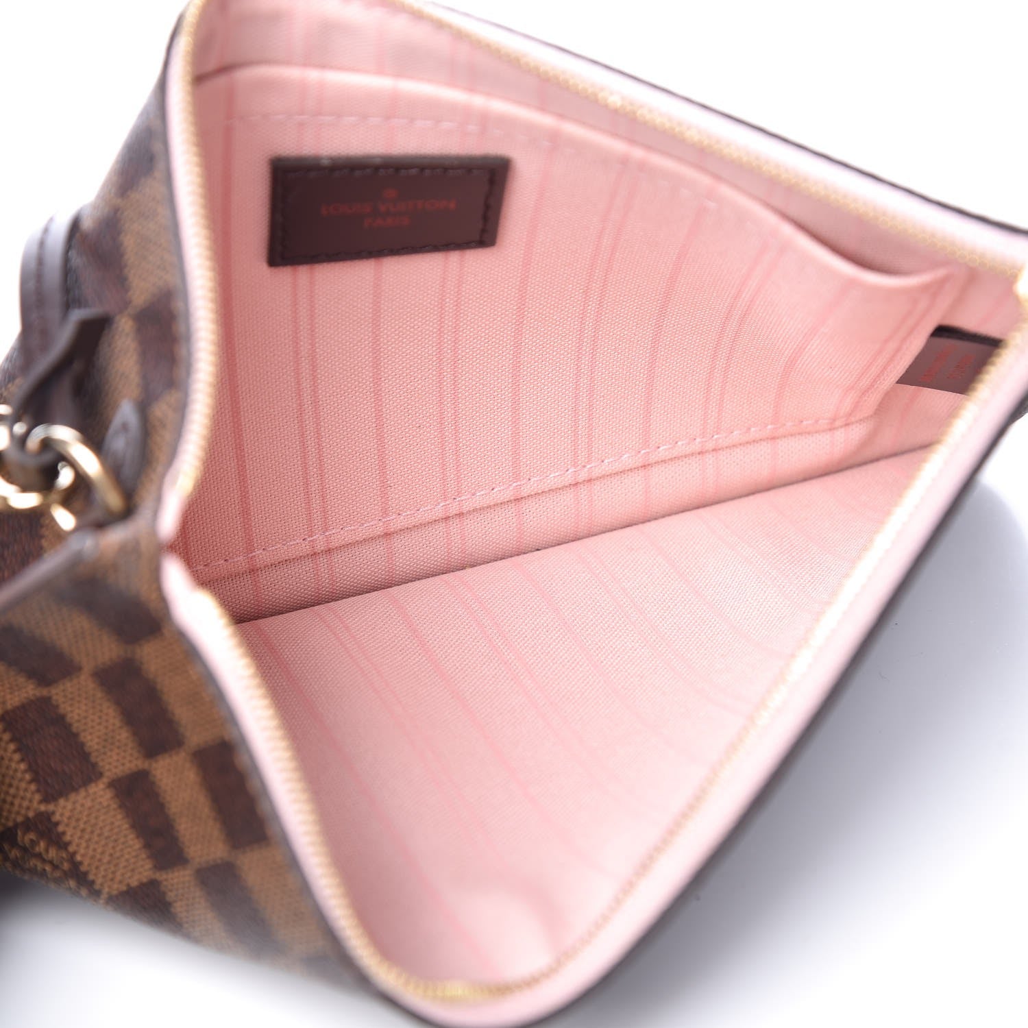 Louis Vuitton Damier Ebene Neverfull MM GM Pochette Rose Ballerine 5 of 8