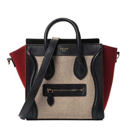 Celine Felt Smooth Calfskin Nano Tri-Color Luggage Beige 1 of 4