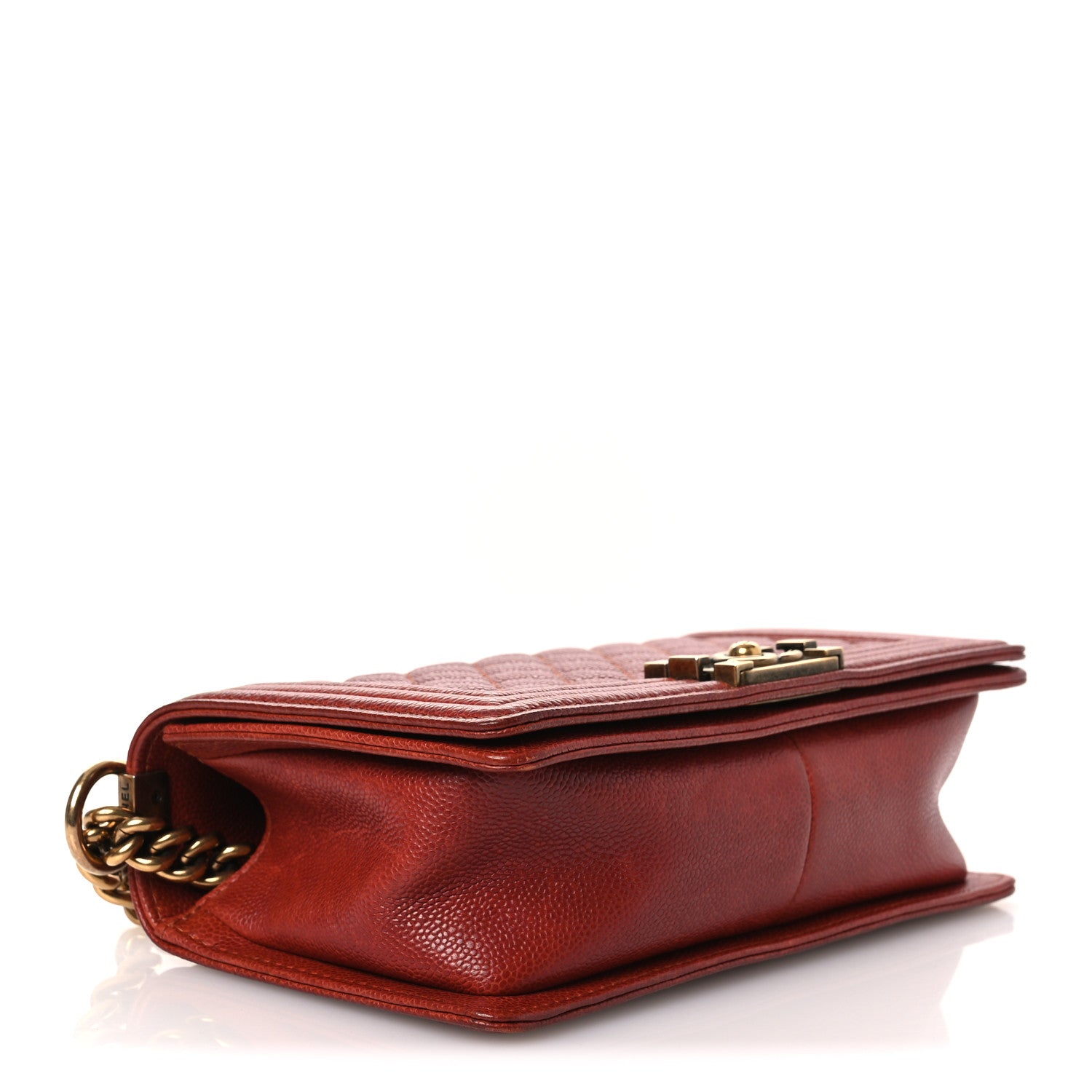 Chanel Caviar Quilted Medium Boy Flap Dark Red 4 of 12