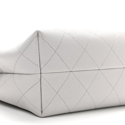Chanel Caviar Quilted City Walk Hobo Light Grey 9 of 10