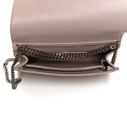 Christian Dior Grained Calfskin Diorama Wallet on Chain Pouch Rose Poudre 4 of 11