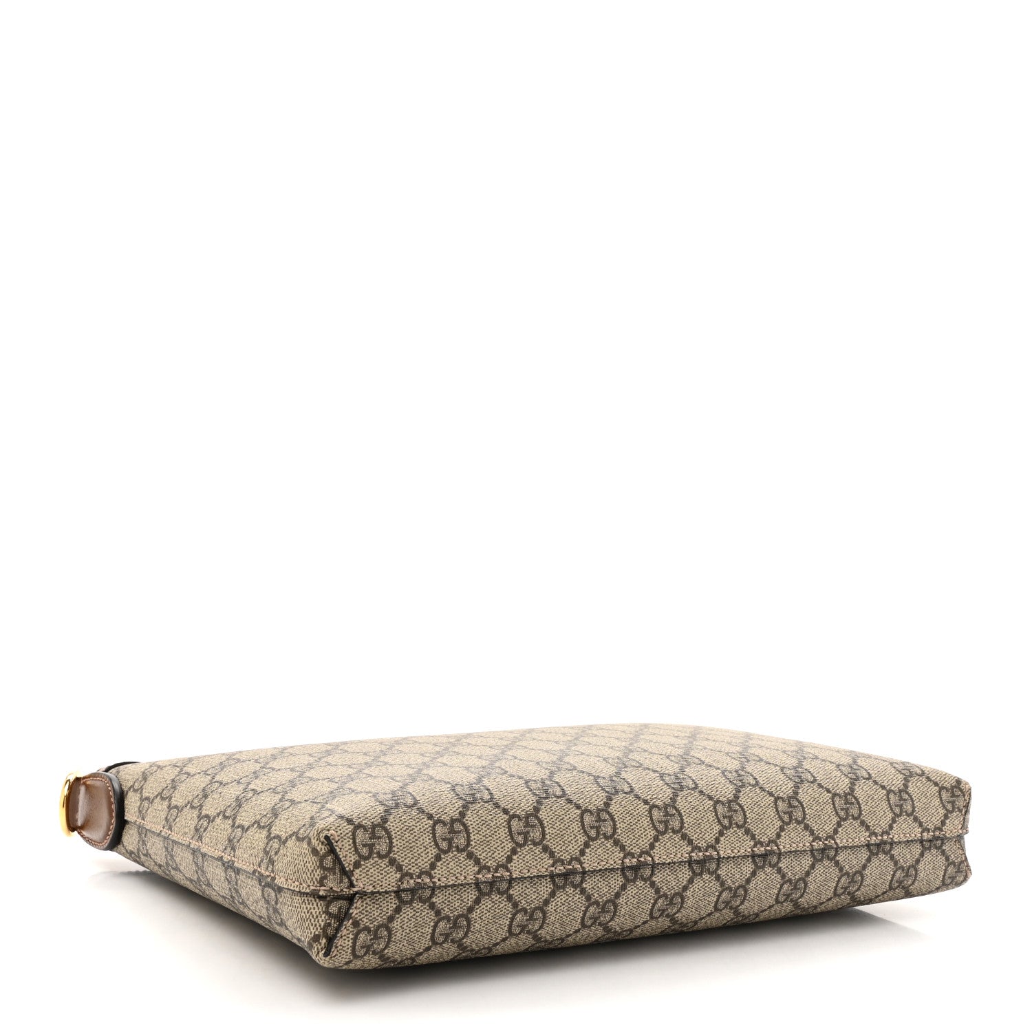 Gucci GG Supreme Monogram Azalea Calfskin Retro Interlocking G Wristlet Messenger Bag Beige Ebony Brown Sugar 4 of 10
