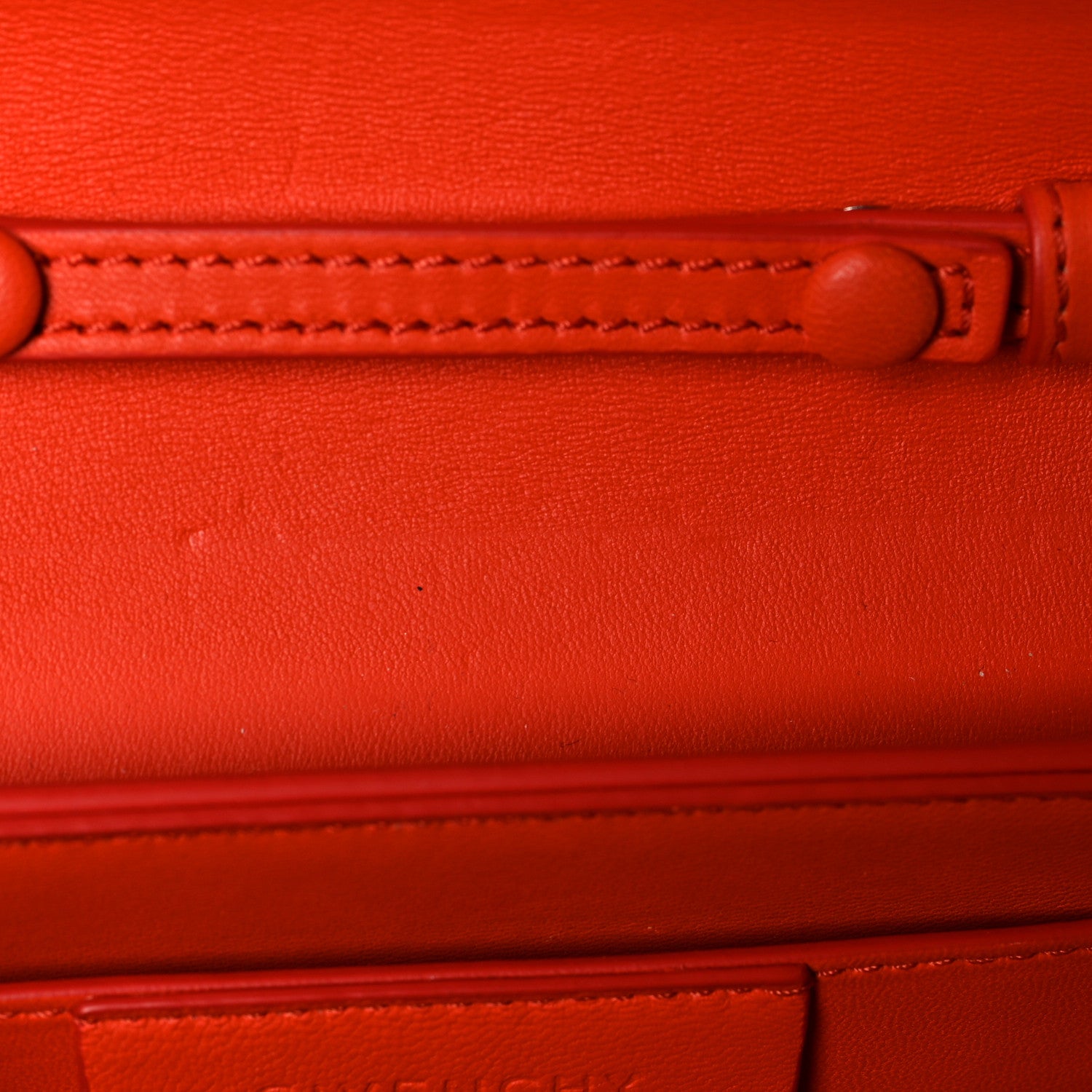 Givenchy Calfskin Bow Cut Chain Wallet Orange Fluo 11 of 11