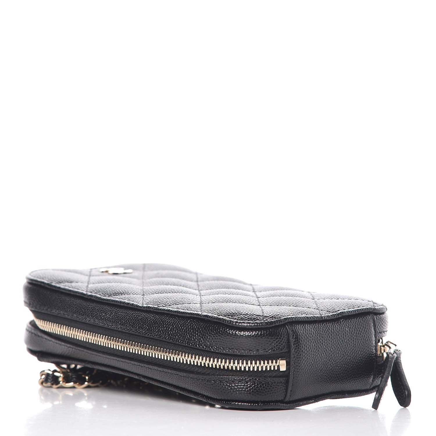 Chanel Caviar Quilted Classic Clutch With Chain Black 4 of 11