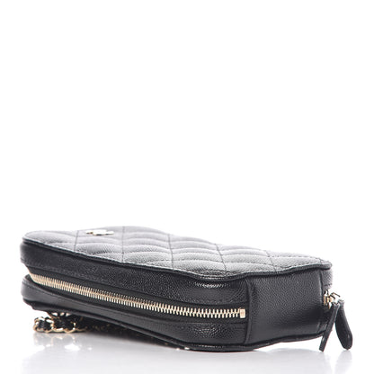 Chanel Caviar Quilted Classic Clutch With Chain Black 4 of 11