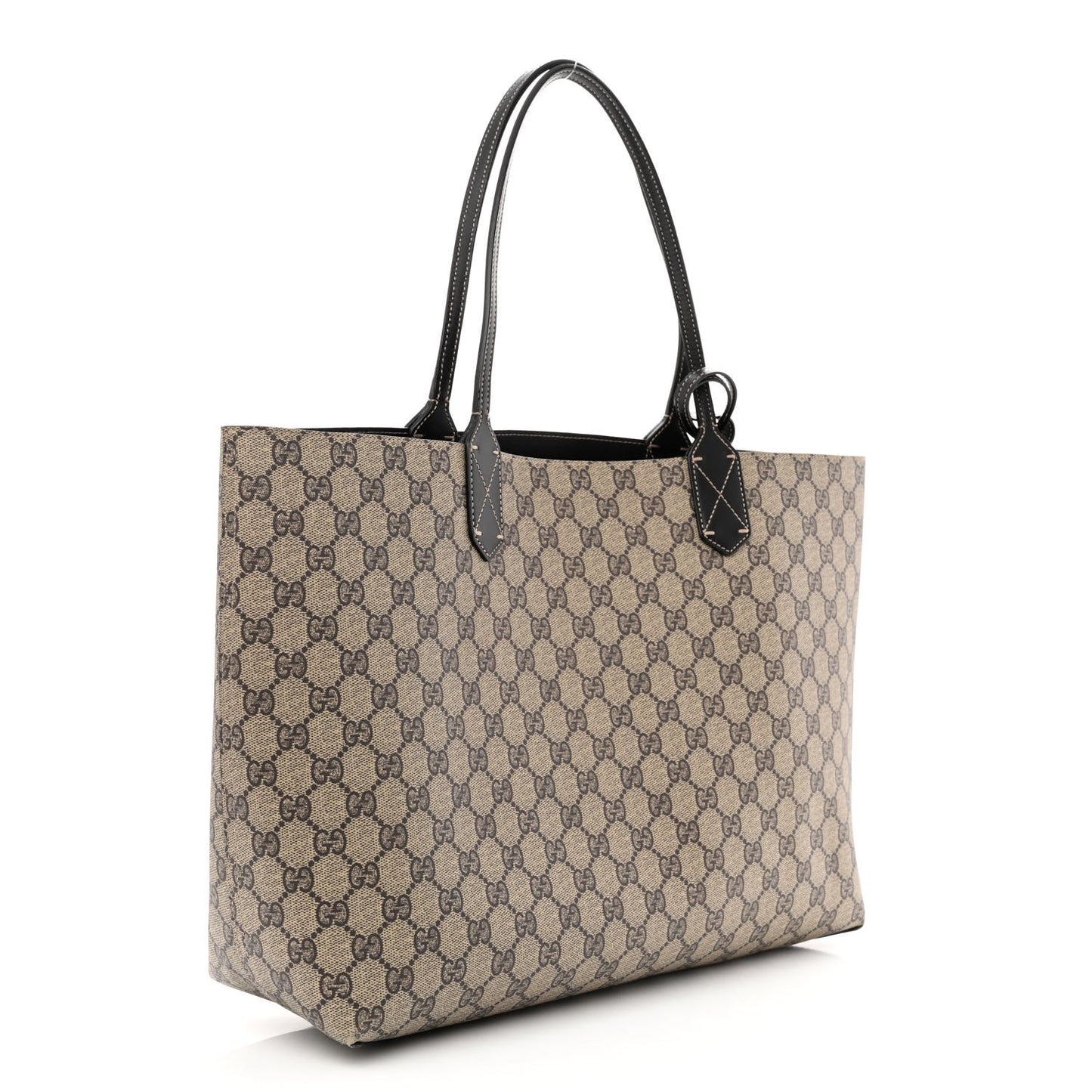 Calfskin GG Supreme Monogram Medium Reversible Tote Black