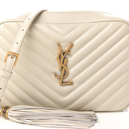 Saint Laurent Calfskin Matelasse Monogram Lou Camera Bag Blanc Vintage 10 of 11