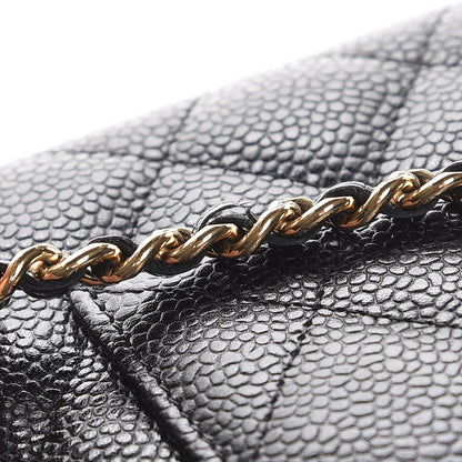Chanel Caviar Quilted Wallet On Chain WOC Black 9 of 10