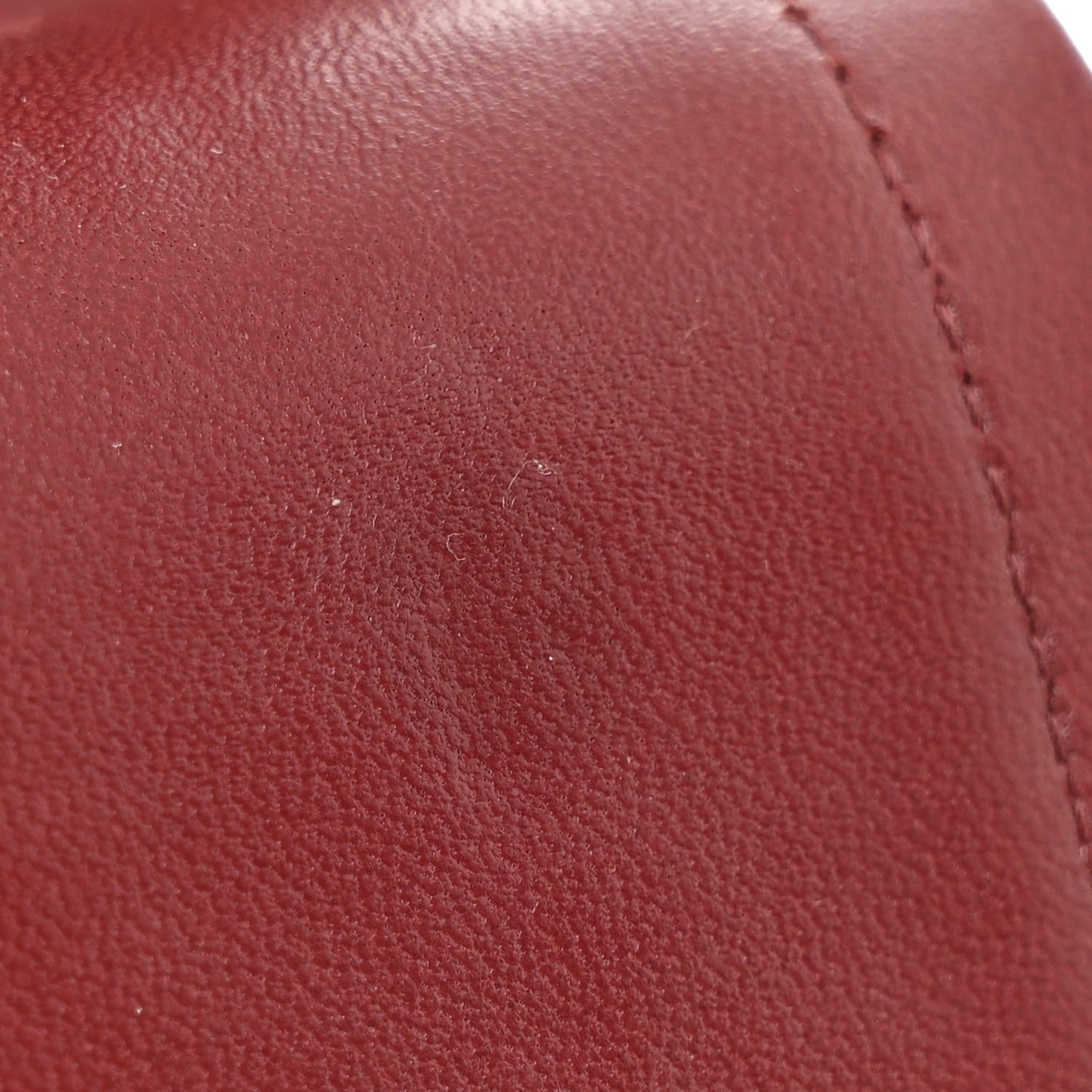 Lambskin Quilted Medium Double Flap Burgundy