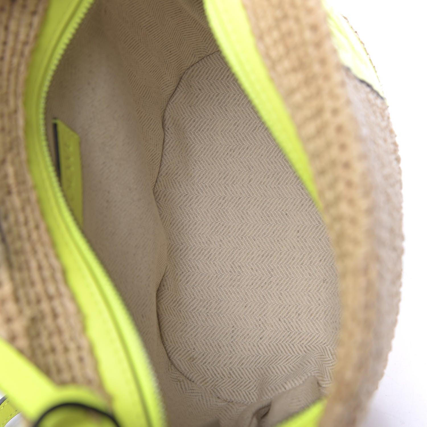 Loewe Raffia Crossbody Bag Natural Neon Yellow 5 of 10