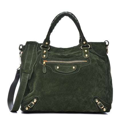 Balenciaga Baby Daim Suede Giant 12 Gold Hardware Velo Vert Militaire 1 of 18
