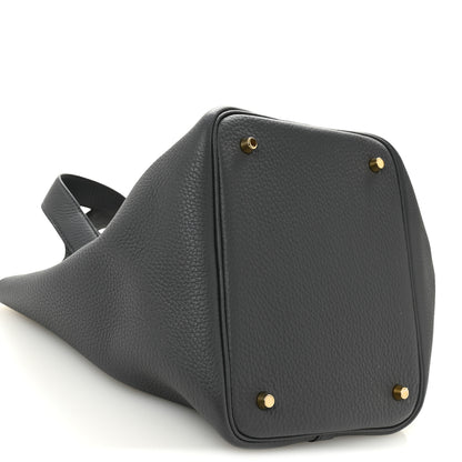 Hermes Taurillon Clemence Picotin Lock 22 MM Ardoise 9 of 10