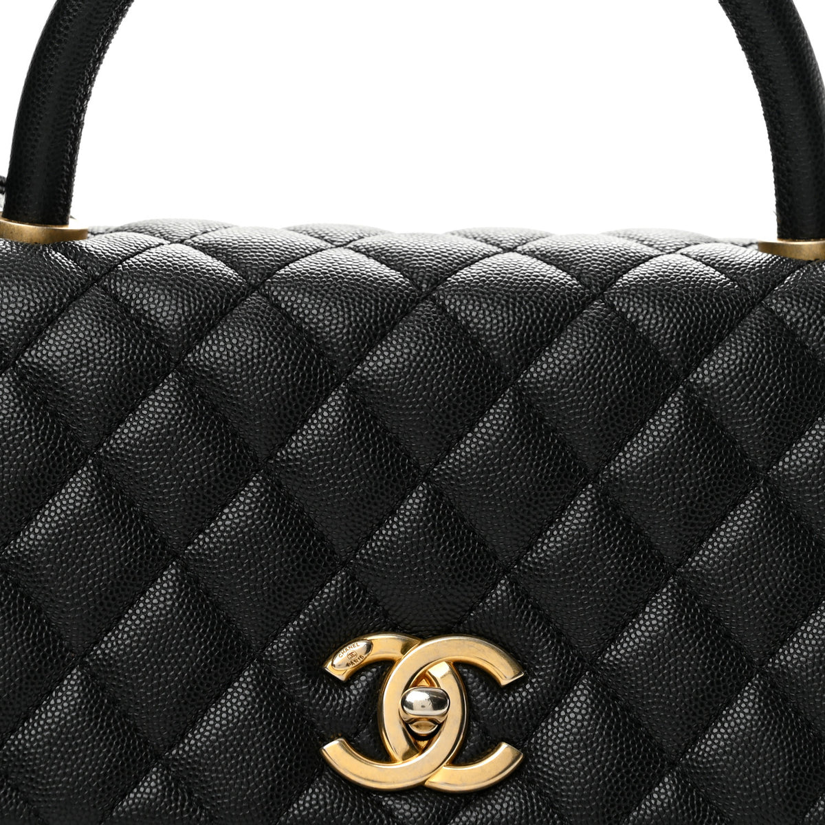 Chanel Caviar Quilted Small Coco Handle Flap Black 8 of 14