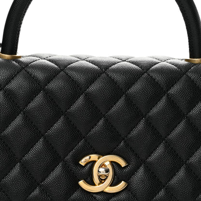Chanel Caviar Quilted Small Coco Handle Flap Black 8 of 14