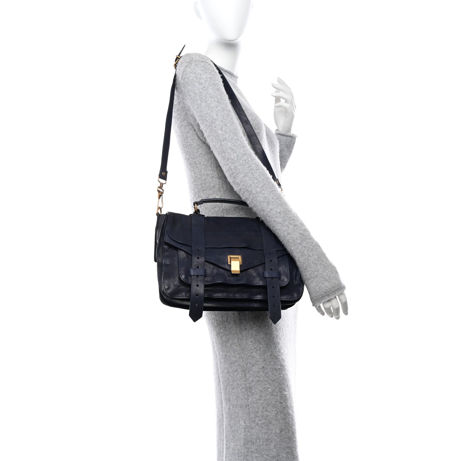 Proenza Schouler PROENZA SCHOULER Lambskin Medium PS1 Satchel Midnight 2 of 12