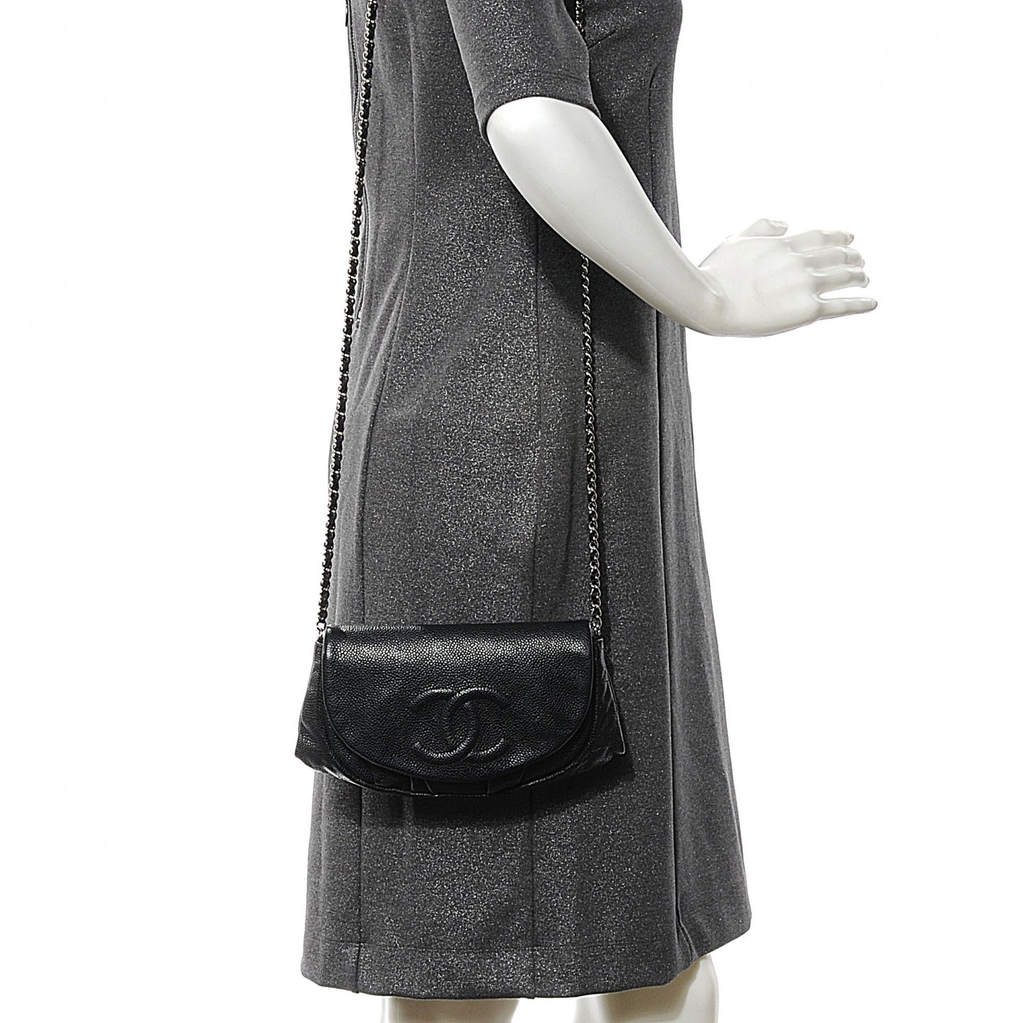 Caviar Half Moon Wallet On Chain WOC Black