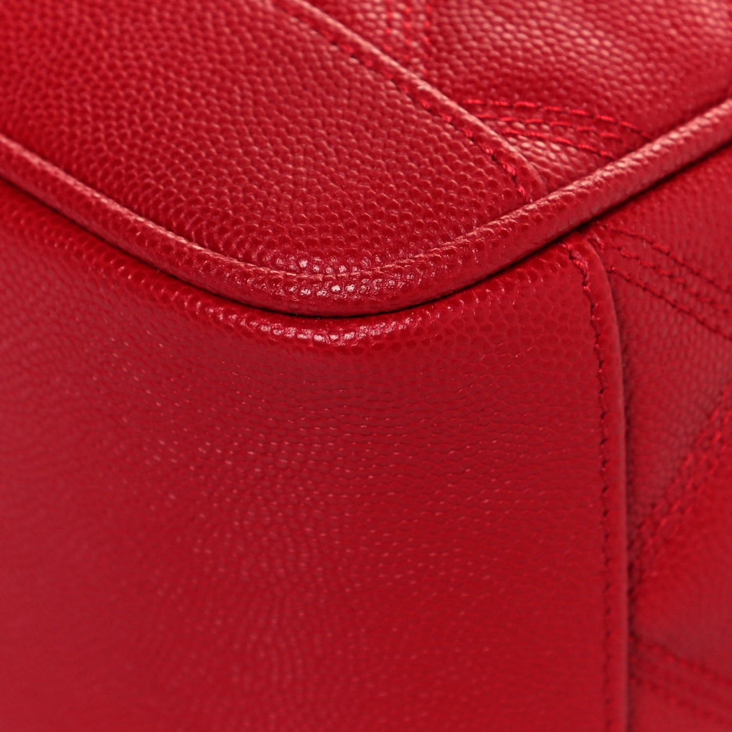 Grain de Poudre Quilted 80's Vanity Bag Red