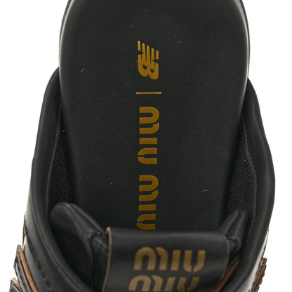 Miu Miu X NEW BALANCE Bleached Calfskin 530 SL Slip-On Sneakers Mules 36.5 Black 7 of 10