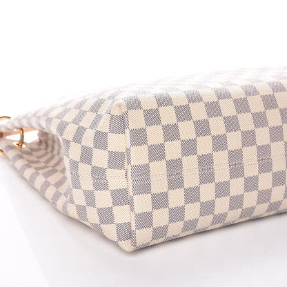 Louis Vuitton Damier Azur Graceful MM Rose Ballerine 5 of 9