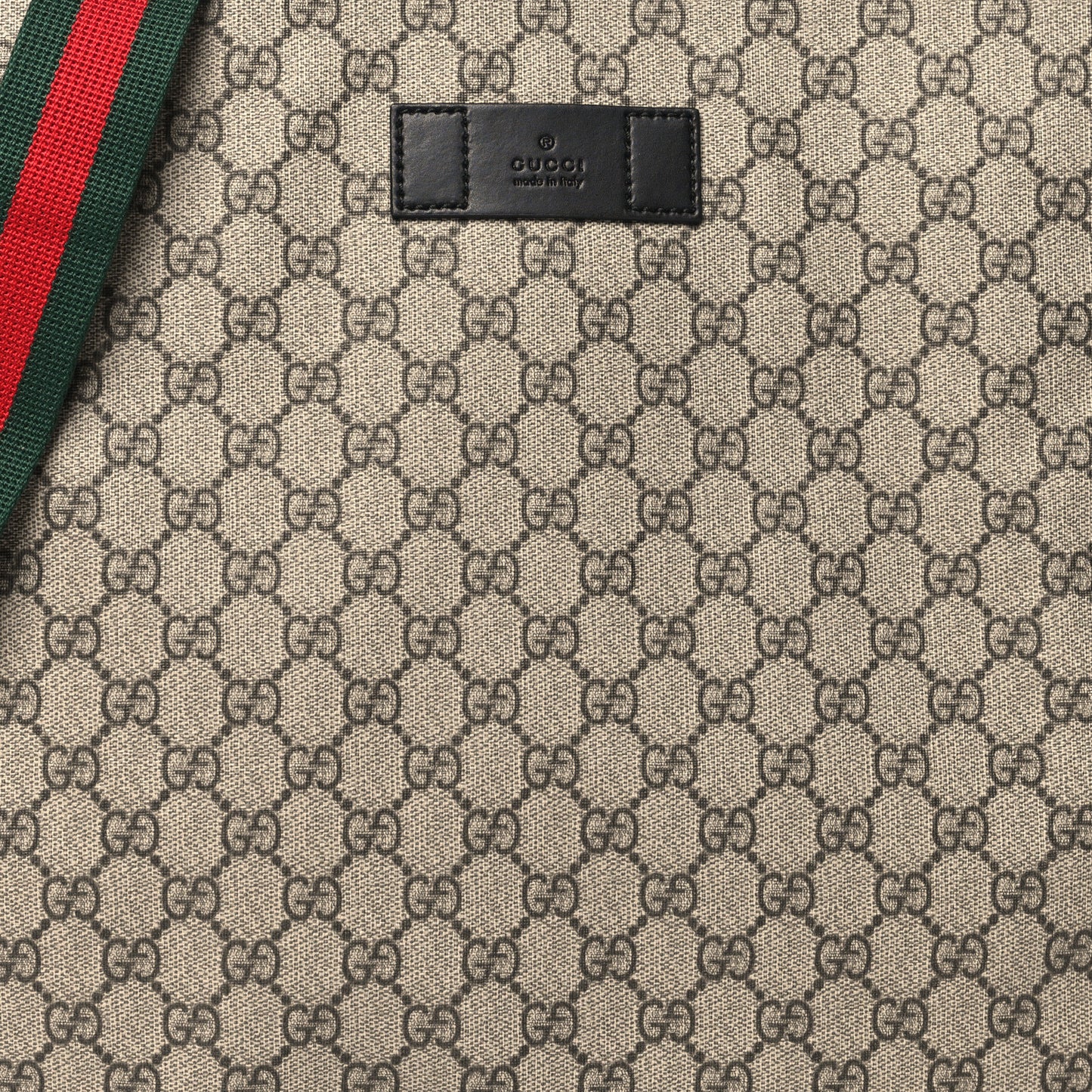 Soft GG Supreme Monogram Web Vertical Tote Black