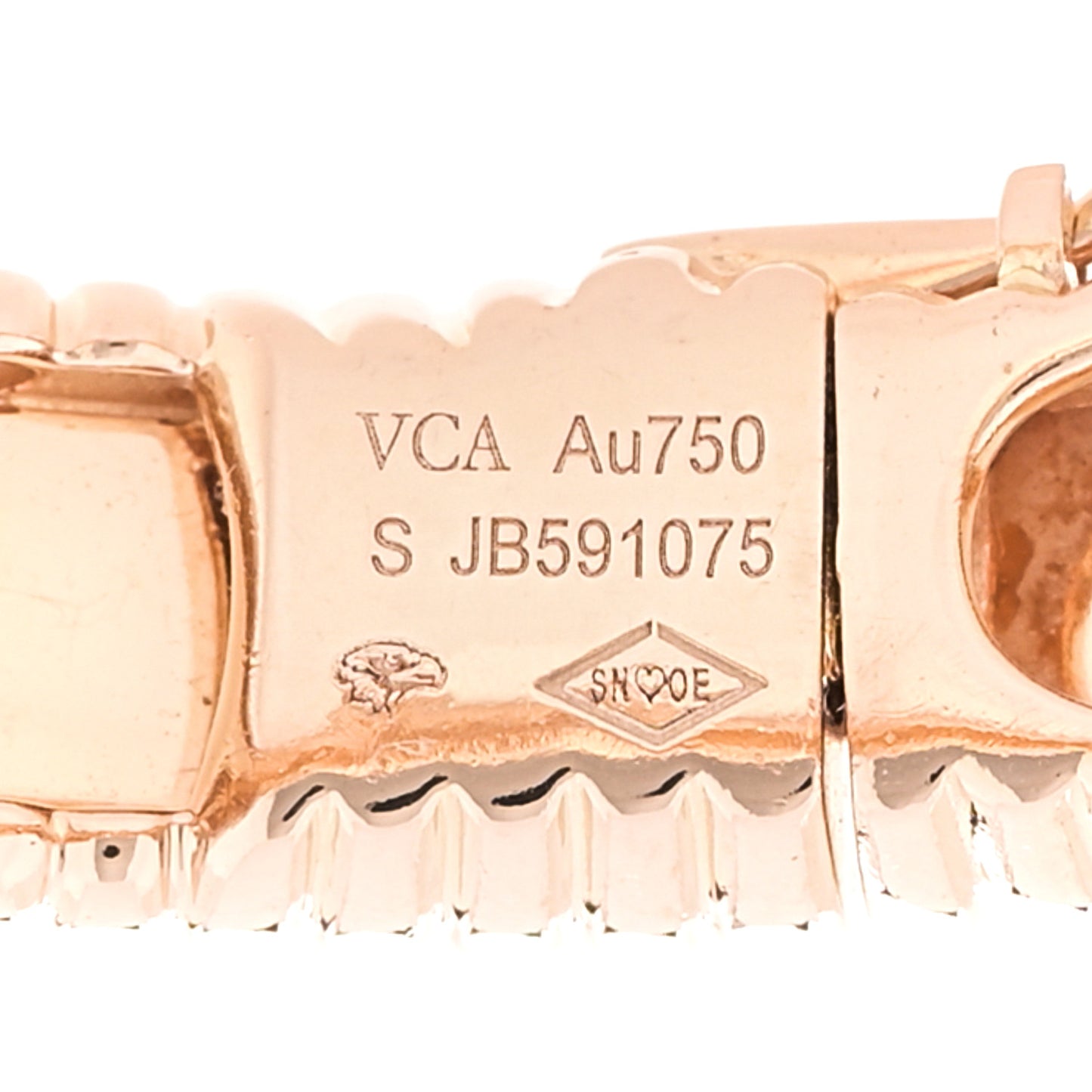 18K Rose Gold Perlee Signature Bangle Bracelet S
