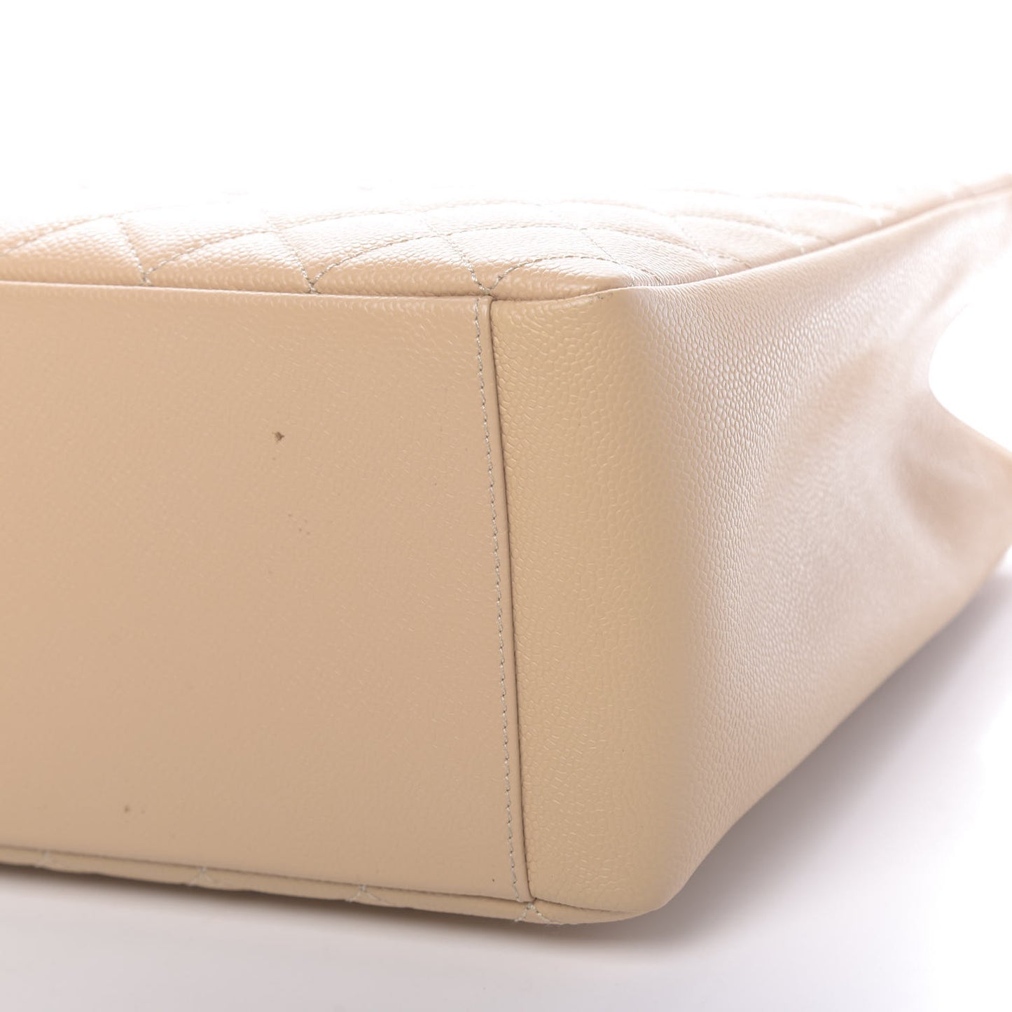 Caviar Quilted Grand Shopping Tote GST Beige Clair