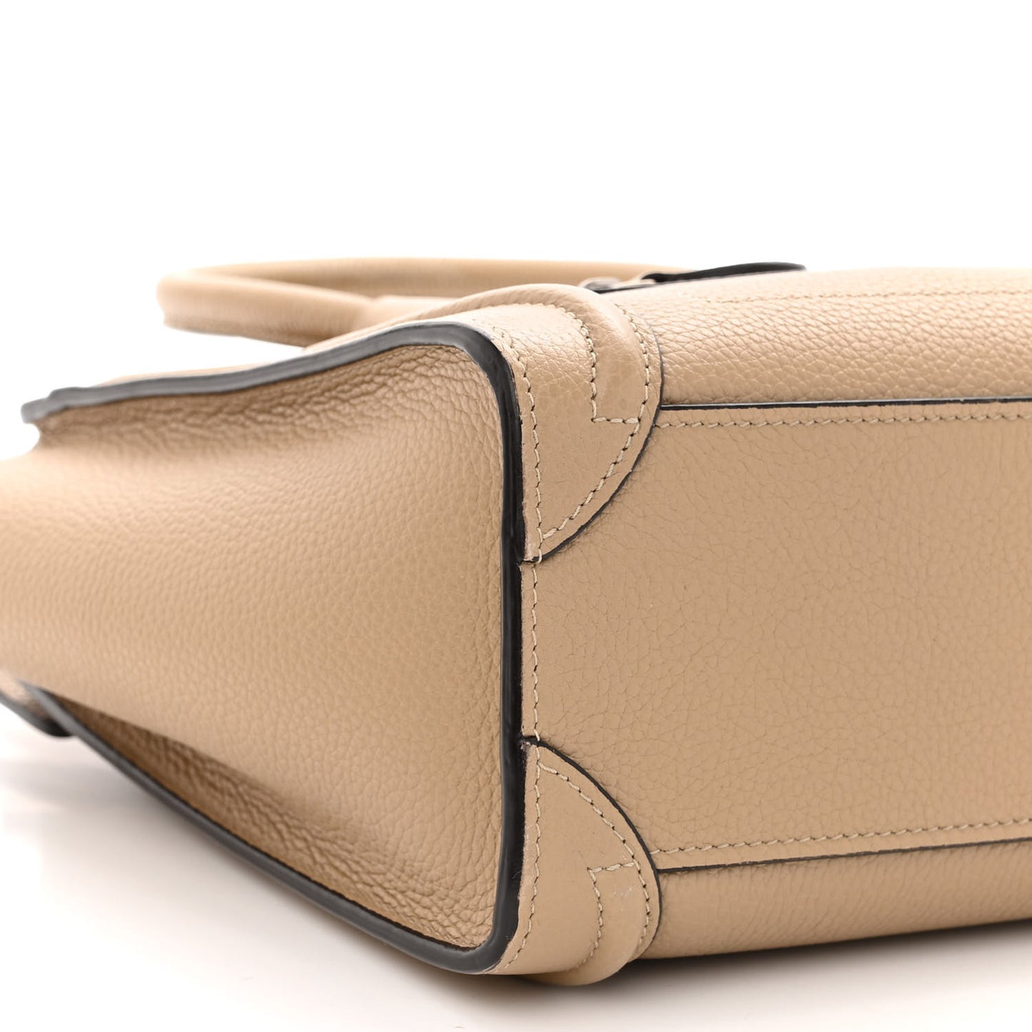 Drummed Calfskin Nano Luggage Dune