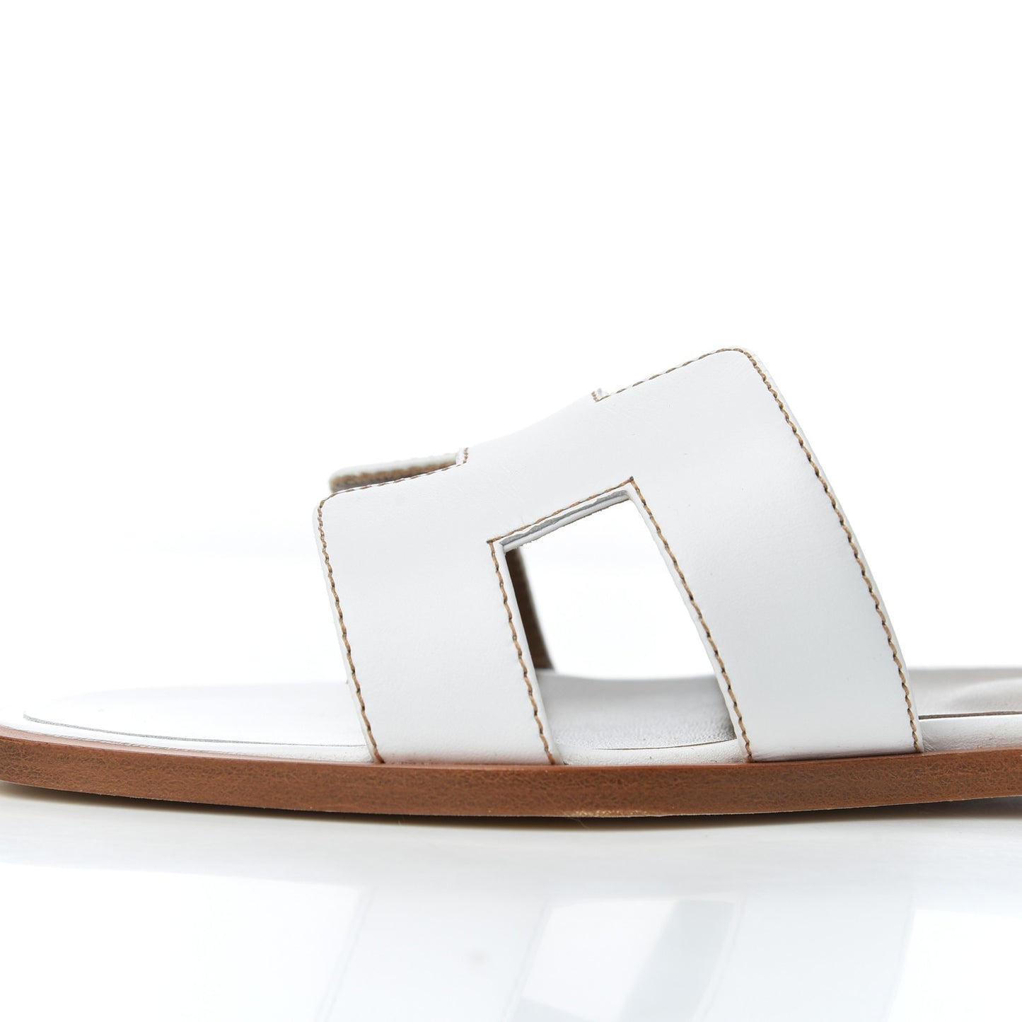 Box Calfskin Oran Sandals 36.5 White