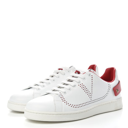 Valentino Garavani Calfskin Mens Backnet Sneakers 41 White Rosso Valentino 3 of 10