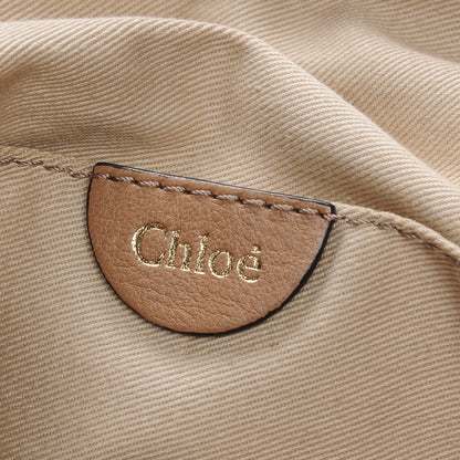 Chloe Calfskin Large Marcie Lock Satchel Beige 6 of 6