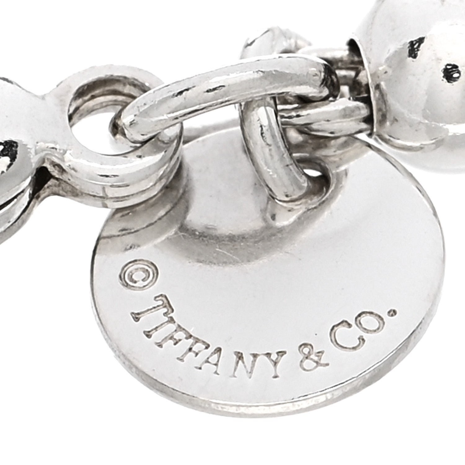 Tiffany Sterling Silver 4mm Bow Bead Bracelet 3 of 3