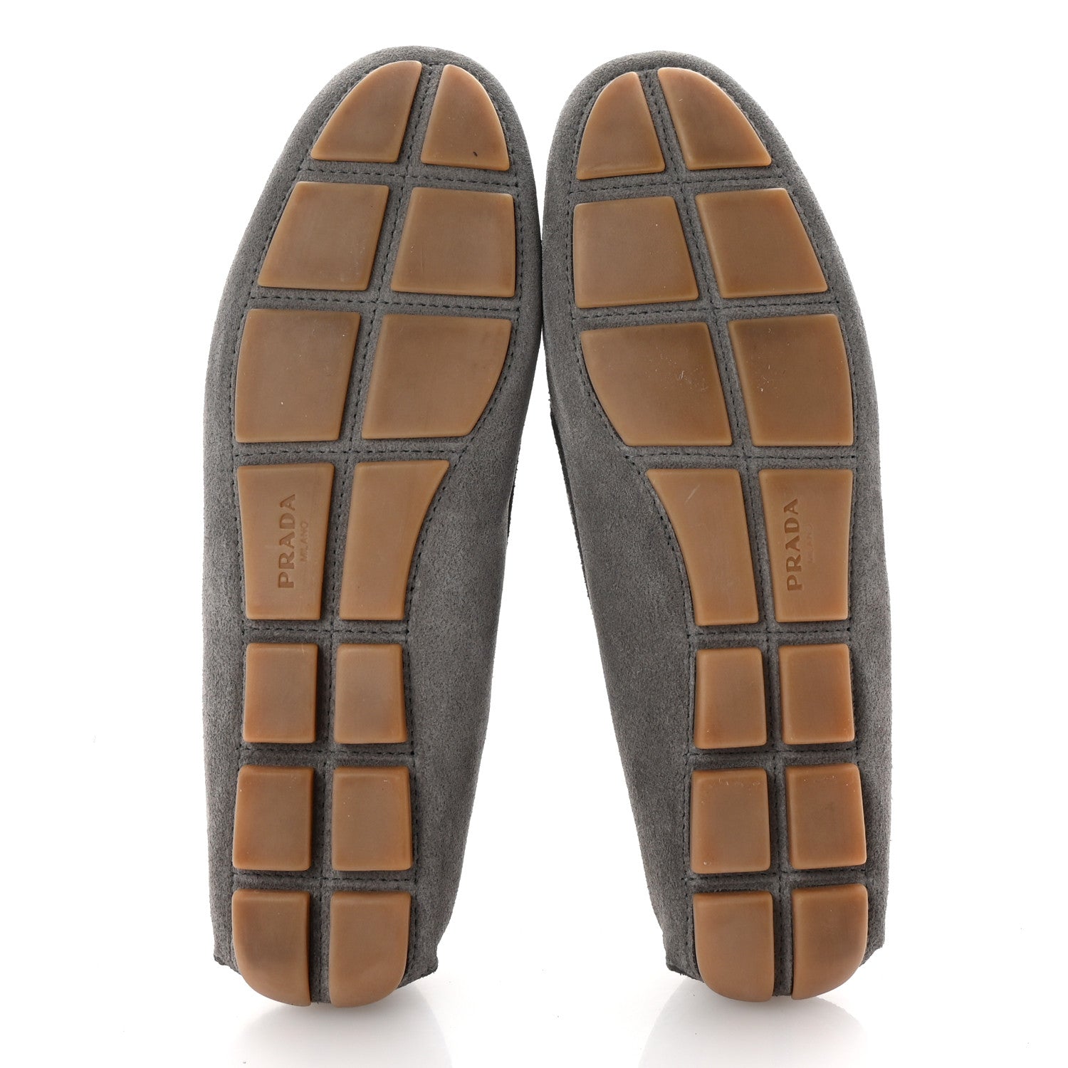 Prada Scamosciato Suede Bow Loafer 36 Ghiaia 6 of 10