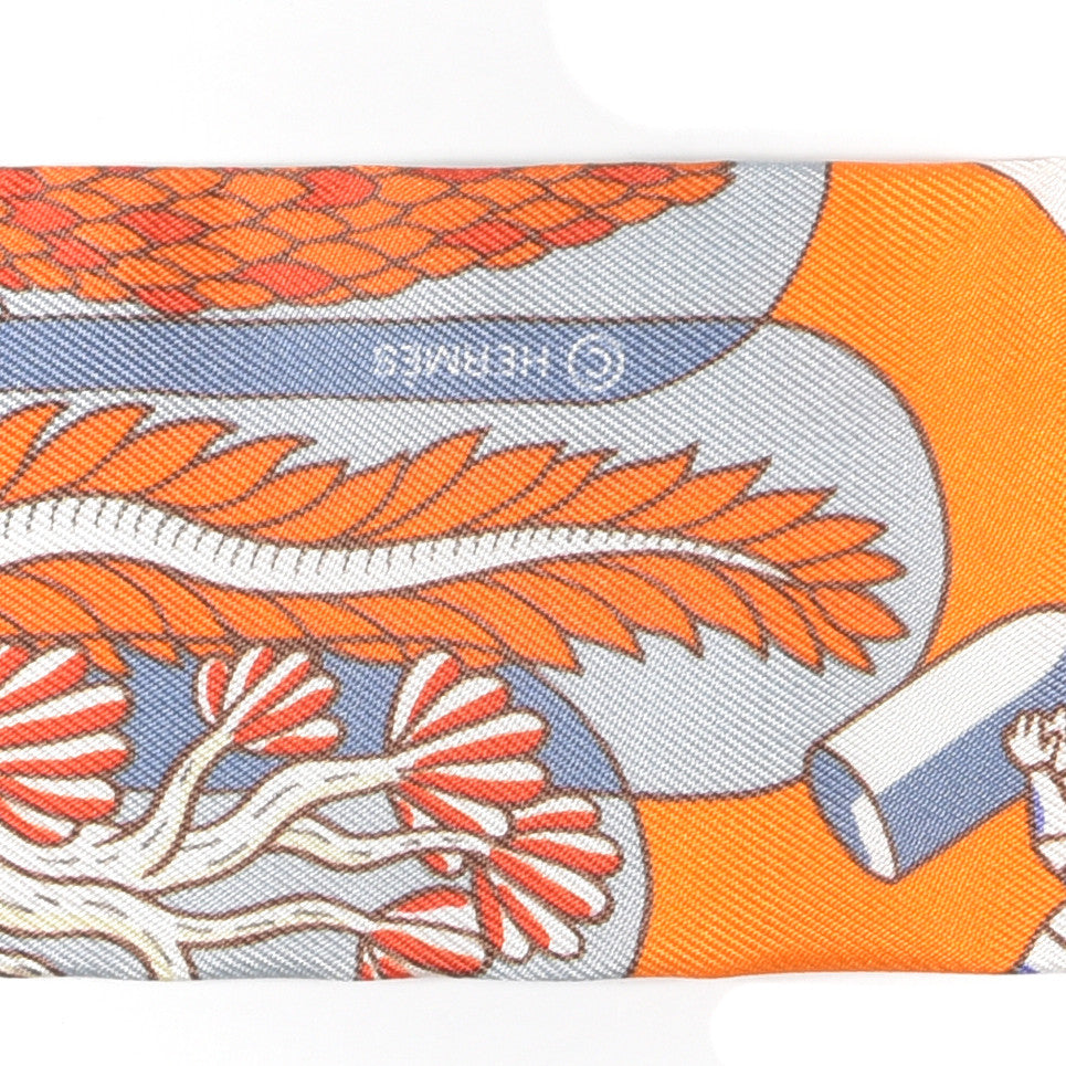 Hermes Silk Exposition Universelle Twilly Orange Ciel Brique 3 of 4