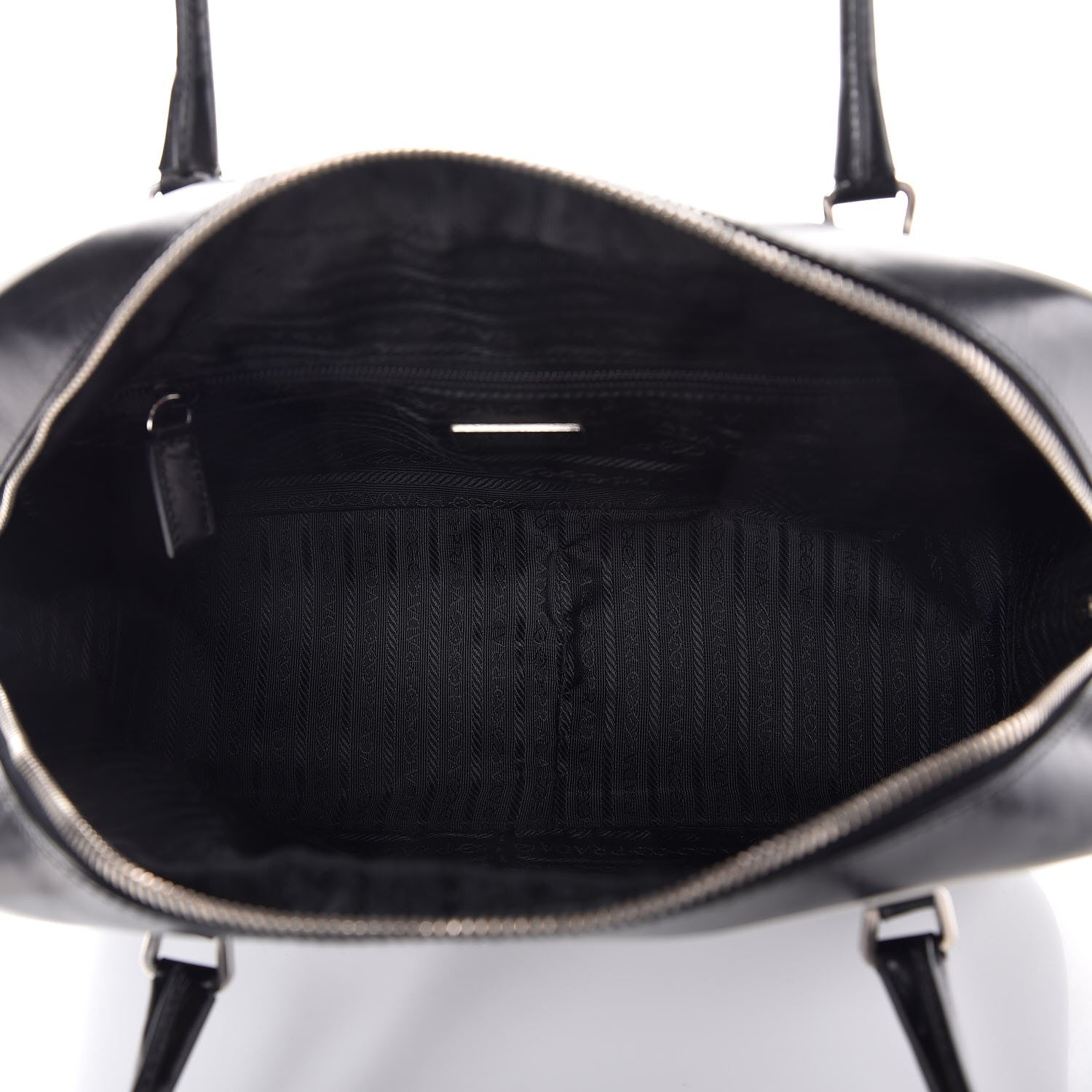 Prada Vitello Bowling Bag Black 6 of 17