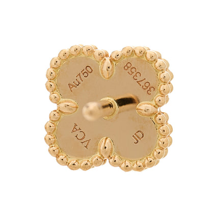 Van Cleef & Arpels 18K Rose Gold Carnelian Sweet Alhambra Earrings 3 of 5