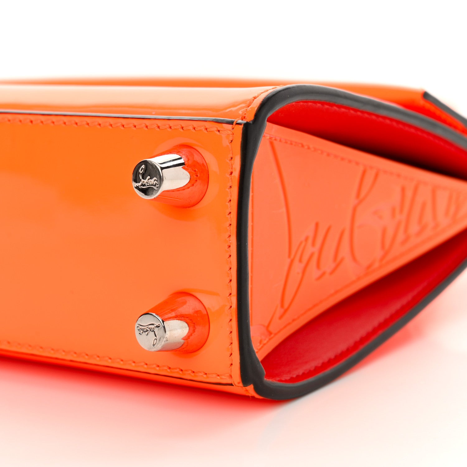 Christian Louboutin Patent Paloma Mini Empire Tote Orange 9 of 10