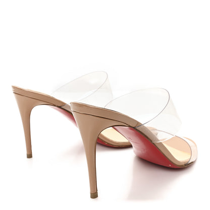 Christian Louboutin Patent PVC Just Nothing 85 Slide Sandals 37 Nude 19 of 27