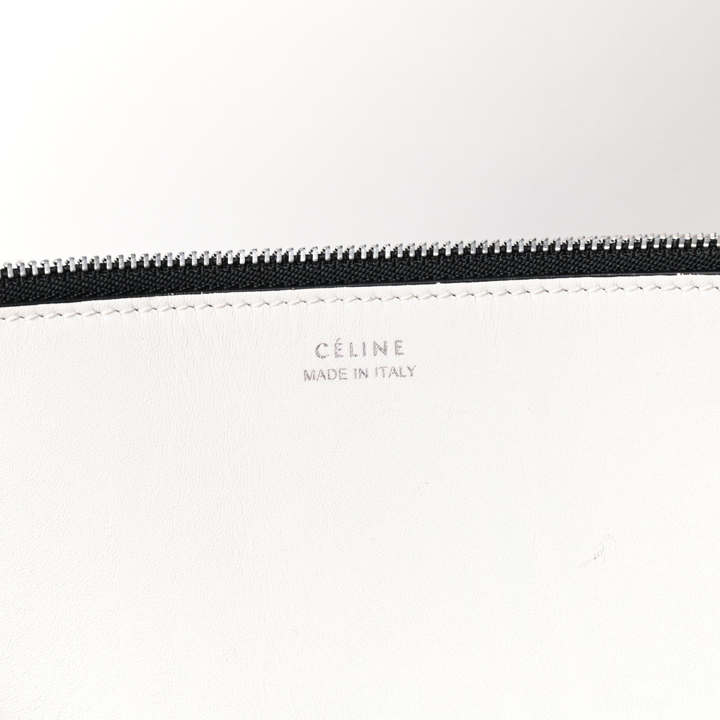 Shiny Smooth Calfskin Small Twisted Cabas White Black