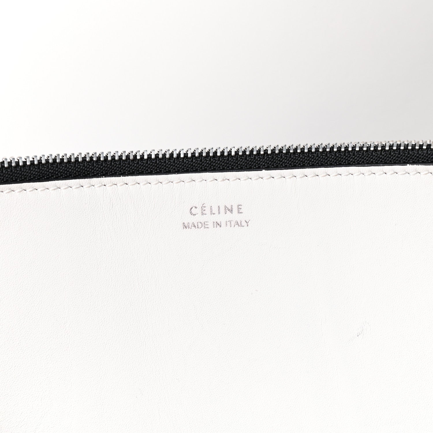 Celine Shiny Smooth Calfskin Small Twisted Cabas White Black 6 of 10