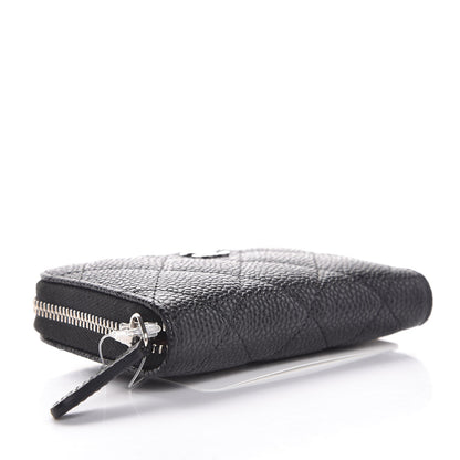 Chanel Caviar Quilted Zip Coin Purse Black 4 of 8