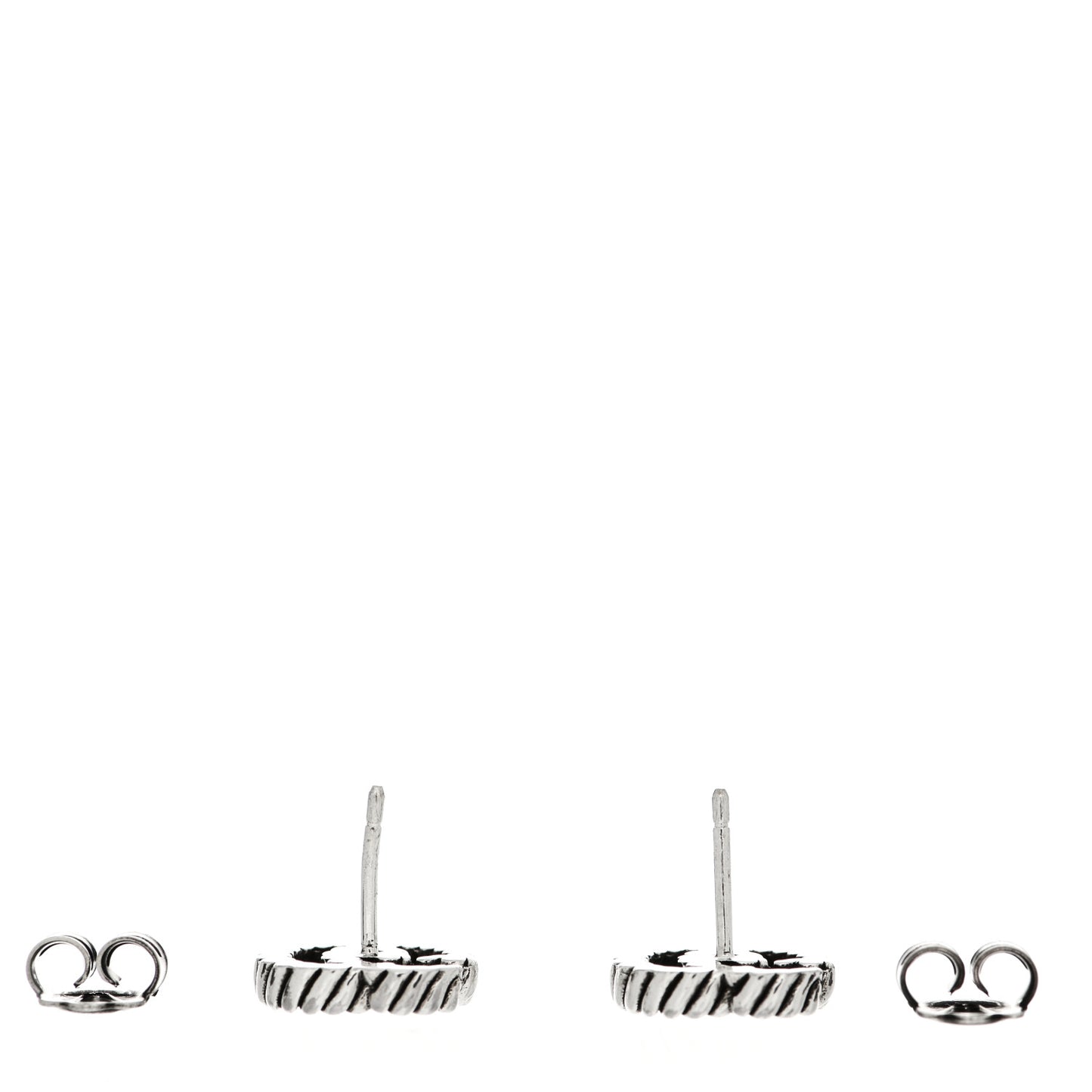 Sterling Silver Torchon Double G Earrings