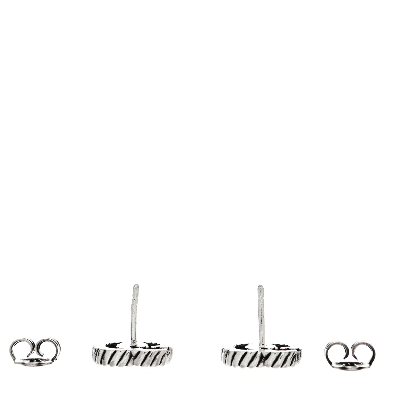 Gucci Sterling Silver Torchon Double G Earrings 3 of 6