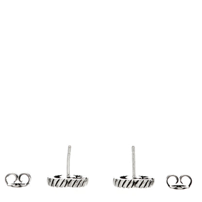 Gucci Sterling Silver Torchon Double G Earrings 3 of 6