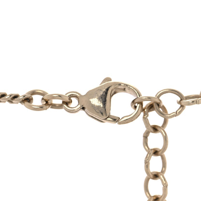 Chanel Pearl Crystal CC Heart Necklace Gold 5 of 8