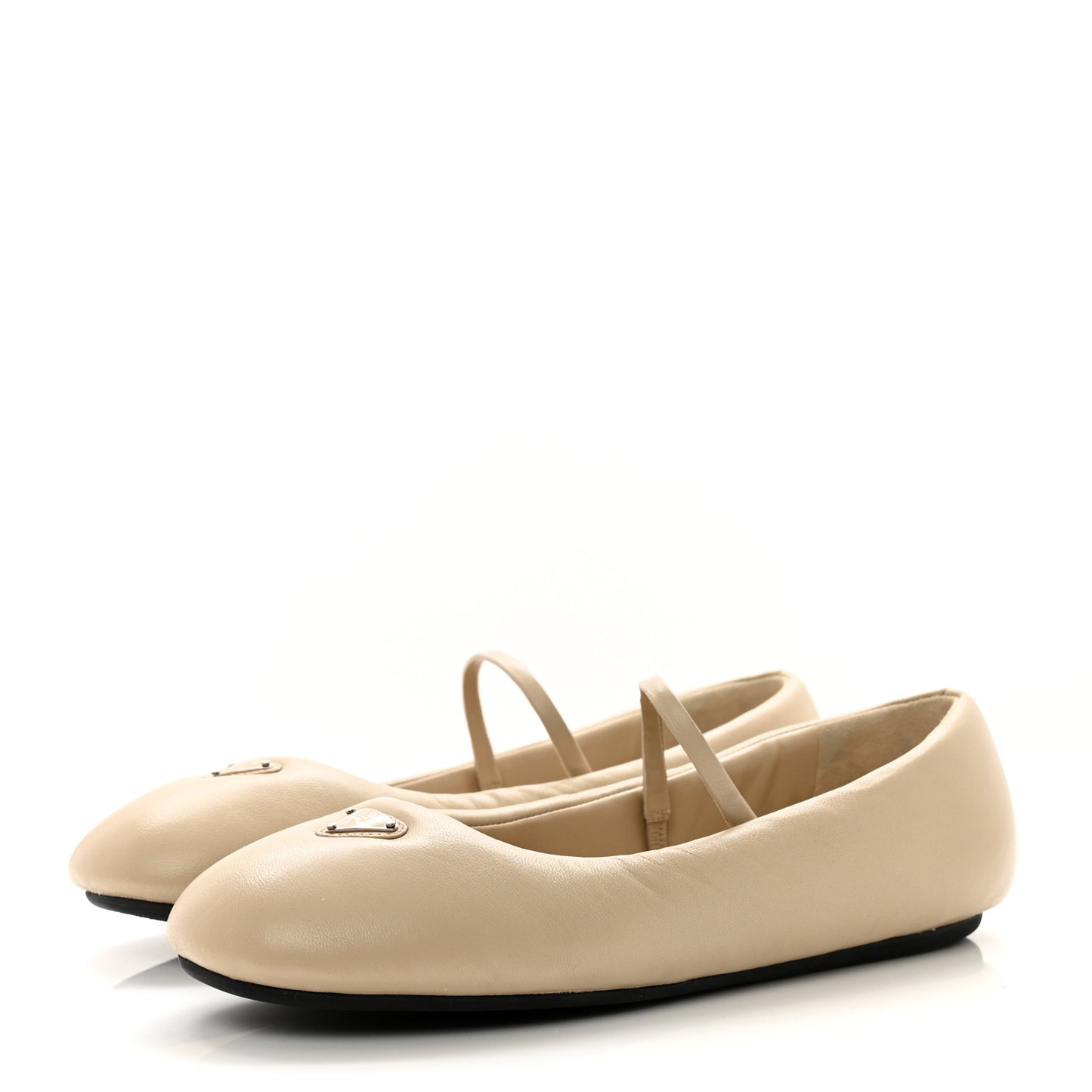 Nappa Soft Padded Triangle Ballet Flats 38 Deserto