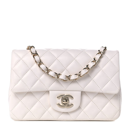 Chanel Lambskin Quilted Mini Rectangular Flap White 1 of 11
