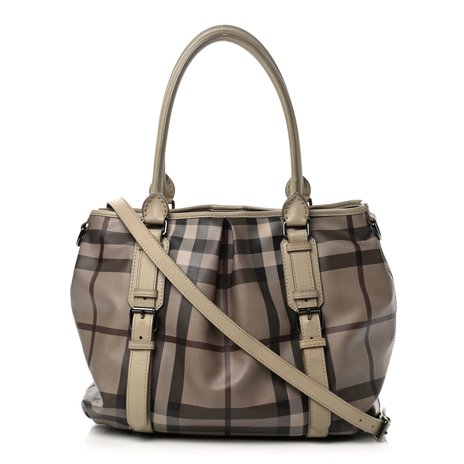 Burberry Smoked Check Small Northfield Tote Trench 1 of 22